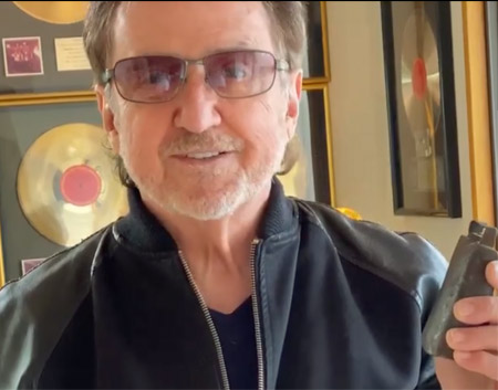Buck Dharma participating in the Cowbell Challenge